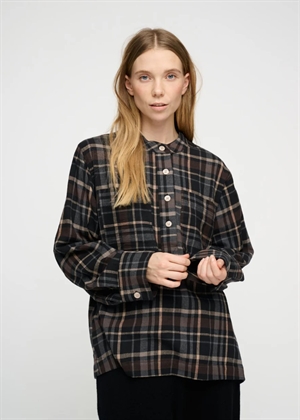 Ayla check skjorte Brown/Black Moshi Moshi 